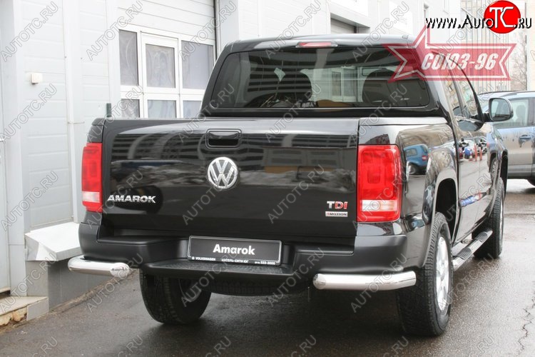 12 779 р. Защита заднего бампера Souz-96 (d76) Volkswagen Amarok дорестайлинг (2009-2016)  с доставкой в г. Набережные‑Челны