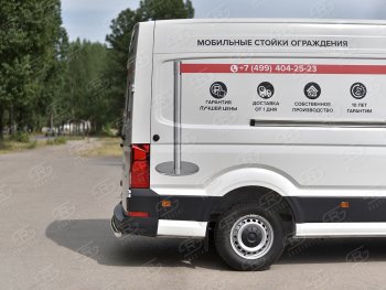 15 549 р. Защита заднего бампера (Ø63 мм, нержавейка) SLITKOFF Volkswagen Crafter 2 (2017-2025)  с доставкой в г. Набережные‑Челны. Увеличить фотографию 2