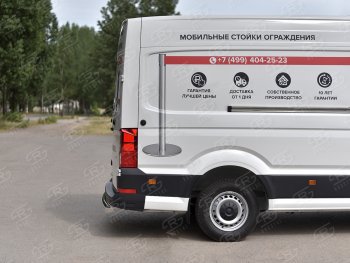 16 999 р. Защита заднего бампера (Ø76 мм, нержавейка) SLITKOFF  Volkswagen Crafter  2 (2017-2025)  с доставкой в г. Набережные‑Челны. Увеличить фотографию 2