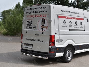 16 999 р. Защита заднего бампера (Ø76 мм, нержавейка) SLITKOFF  Volkswagen Crafter  2 (2017-2025)  с доставкой в г. Набережные‑Челны. Увеличить фотографию 3