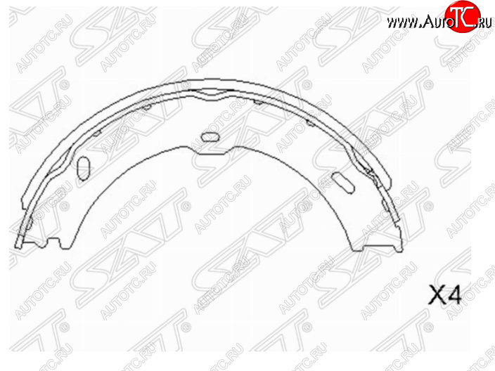 1 499 р. Колодки ручного тормоза SAT Mercedes-Benz Sprinter W906 (2006-2013)  с доставкой в г. Набережные‑Челны
