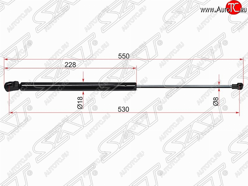 559 р. Газовый упор крышки багажника SAT  Volkswagen Golf  7 (2012-2017) дорестайлинг, хэтчбэк 5 дв.  с доставкой в г. Набережные‑Челны