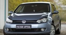 579 р. Реснички на фары RA Volkswagen Golf 6 хэтчбэк 5 дв. (2008-2014) (Неокрашенные)  с доставкой в г. Набережные‑Челны. Увеличить фотографию 2