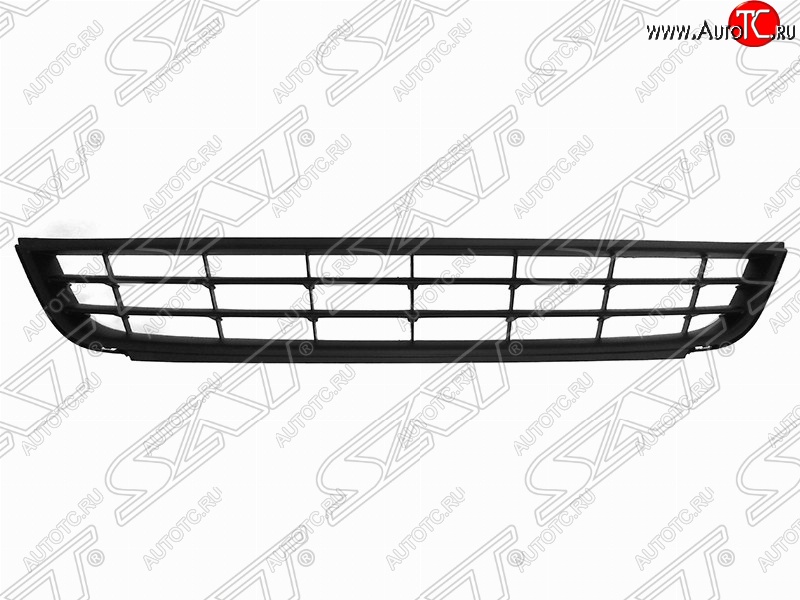 1 129 р. Решётка в передний бампер (с хром молдингом) SAT  Volkswagen Jetta  A6 (2011-2015) седан дорестайлинг  с доставкой в г. Набережные‑Челны