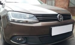 1 469 р. Сетка на бампер Russtal (черная) Volkswagen Jetta A6 седан дорестайлинг (2011-2015)  с доставкой в г. Набережные‑Челны. Увеличить фотографию 3