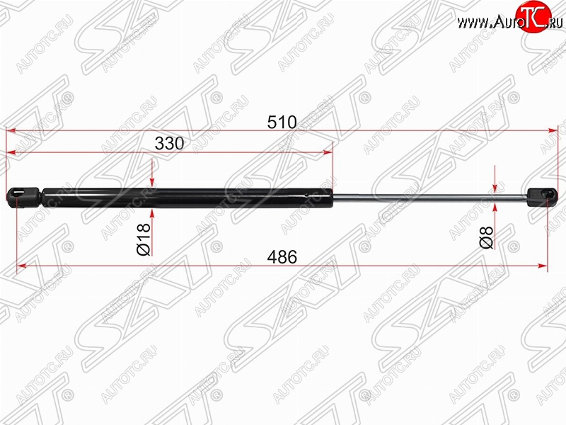 619 р. Газовый упор крышки багажника SAT  Volkswagen Jetta  A6 (2011-2018) седан дорестайлинг, седан рестайлинг  с доставкой в г. Набережные‑Челны