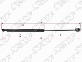 669 р. Газовый упор крышки багажника SAT  Volkswagen Passat  B6 (2005-2010) универсал  с доставкой в г. Набережные‑Челны. Увеличить фотографию 1