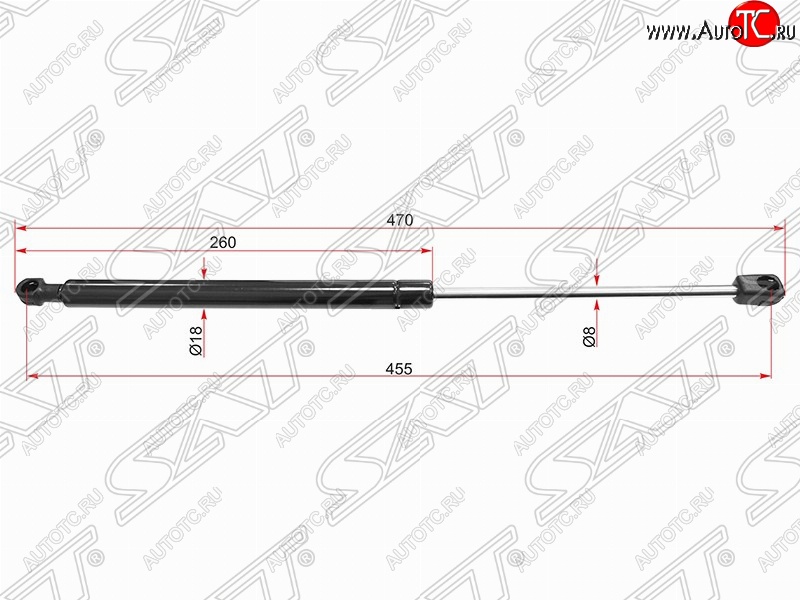 669 р. Газовый упор крышки багажника SAT  Volkswagen Passat  B6 (2005-2010) универсал  с доставкой в г. Набережные‑Челны