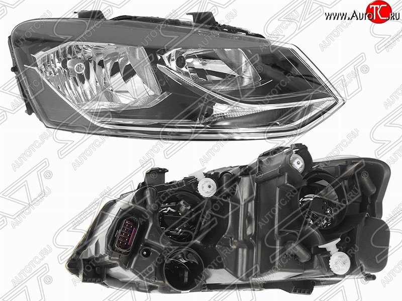 5 599 р. Правая фара SAT  Volkswagen Polo  5 (2015-2020) седан рестайлинг  с доставкой в г. Набережные‑Челны