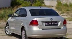 1 099 р. Защитная накладка на задний бампер RA Volkswagen Polo 5 хэтчбек дорестайлинг (2009-2015)  с доставкой в г. Набережные‑Челны. Увеличить фотографию 2