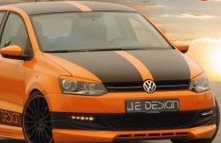 439 р. Реснички JeDesign на фары Volkswagen Polo 5 хэтчбек дорестайлинг (2009-2015) (Неокрашенные)  с доставкой в г. Набережные‑Челны. Увеличить фотографию 2