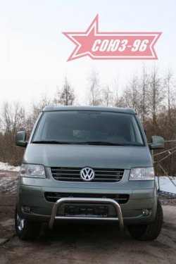 12 959 р. Защита переднего бампера Souz-96 (d60) Volkswagen Transporter T5 рестайлинг (2009-2015)  с доставкой в г. Набережные‑Челны. Увеличить фотографию 3