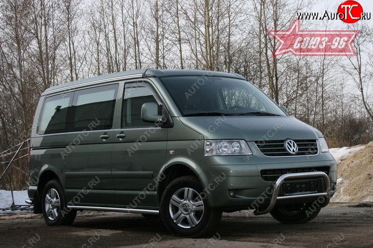 12 959 р. Защита переднего бампера Souz-96 (d60) Volkswagen Transporter T5 рестайлинг (2009-2015)  с доставкой в г. Набережные‑Челны