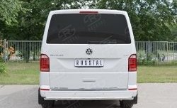 17 499 р. Защита заднего бампера (Ø63 мм, нержавейка, длинная база) SLITKOFF  Volkswagen Caravelle  T6 - Transporter  T6  с доставкой в г. Набережные‑Челны. Увеличить фотографию 2