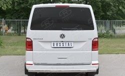 16 699 р. Защита заднего бампера (Ø75x42 мм, нержавейка, короткая база) Russtal Volkswagen Multivan T6 дорестайлинг (2016-2019)  с доставкой в г. Набережные‑Челны. Увеличить фотографию 2