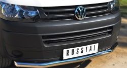 15 799 р. Одинарная защита переднего бампера диаметром 63 мм SLITKOFF Volkswagen Transporter T5 рестайлинг (2009-2015)  с доставкой в г. Набережные‑Челны. Увеличить фотографию 2