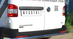 16 999 р. Защита заднего бампера (Ø63 мм, нержавейка) SLITKOFF Volkswagen Transporter T5 рестайлинг (2009-2015)  с доставкой в г. Набережные‑Челны. Увеличить фотографию 2