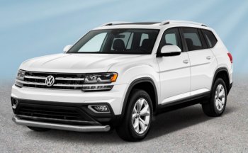 Защита переднего бампера Slitkoff (Ø 76 мм). Volkswagen Teramont CA1 дорестайлинг (2016-2020)