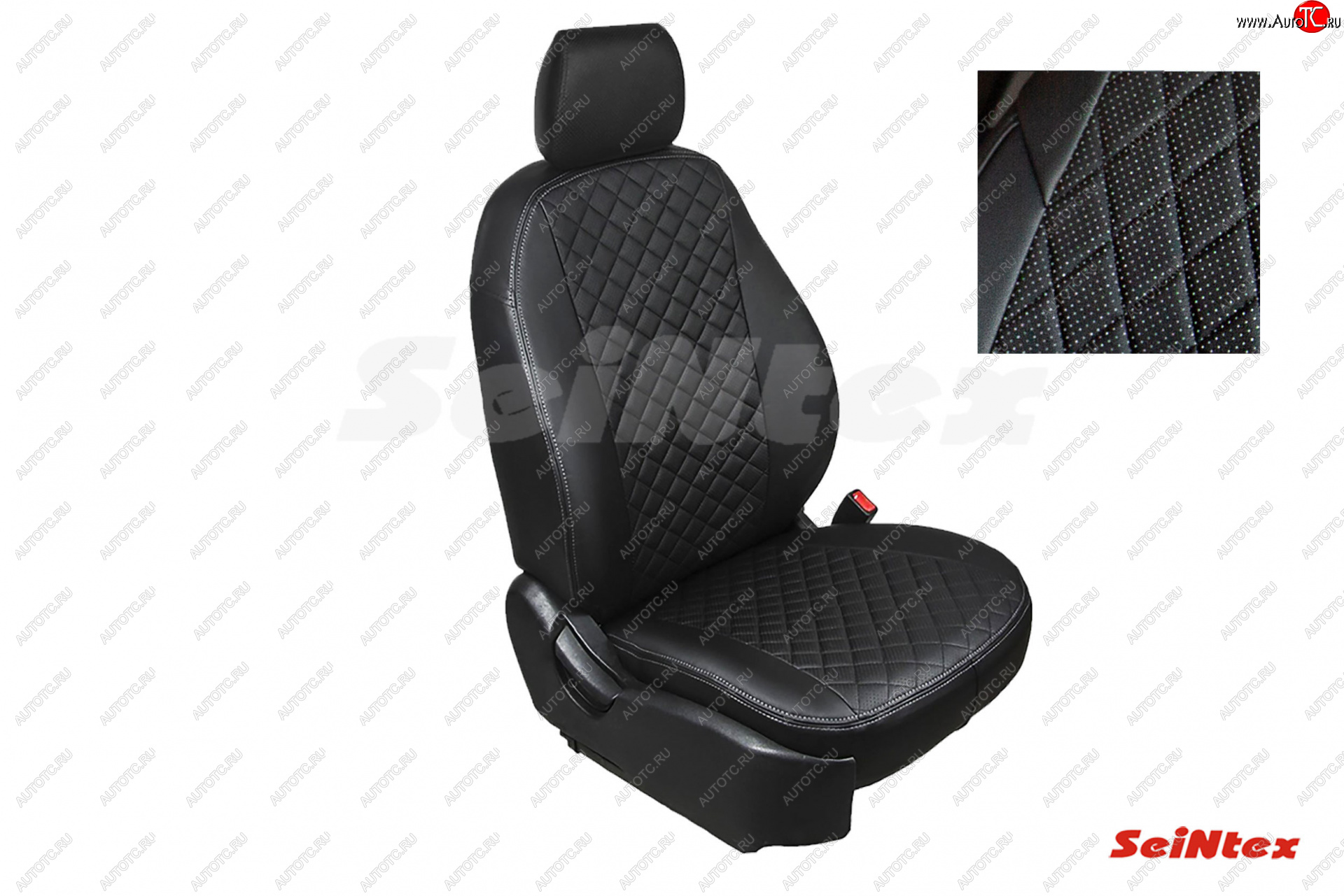 6 699 р. Чехлы для сидений Seintex Ромб (экокожа, Trend, передний подлокотник, airbag)  Volkswagen Tiguan  Mk2 (2016-2022) дорестайлинг, рестайлинг  с доставкой в г. Набережные‑Челны