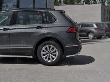 14 399 р. Защита заднего бампера (Ø42 мм, нержавейка, NOT R-LINE) SLITKOFF  Volkswagen Tiguan  Mk2 (2020-2022) рестайлинг  с доставкой в г. Набережные‑Челны. Увеличить фотографию 3