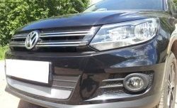 1 539 р. Сетка на бампер Sport&Style Russtal (хром) Volkswagen Tiguan NF рестайлинг (2011-2017)  с доставкой в г. Набережные‑Челны. Увеличить фотографию 3