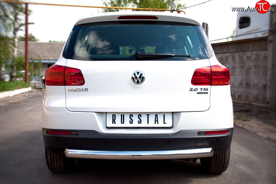 18 999 р. Защита заднего бампера (Ø76 мм, нержавейка,Track & Field) SLITKOFF Volkswagen Tiguan NF рестайлинг (2011-2017)  с доставкой в г. Набережные‑Челны