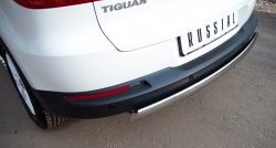 13 299 р. Защита заднего бампера (Ø75x42 мм, нержавейка) Russtal Volkswagen Tiguan NF рестайлинг (2011-2017)  с доставкой в г. Набережные‑Челны. Увеличить фотографию 3