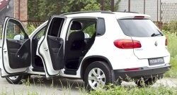 2 459 р. Накладки порожков салона RA  Volkswagen Tiguan  NF (2011-2017) рестайлинг (Комплект (передние+задние))  с доставкой в г. Набережные‑Челны. Увеличить фотографию 2