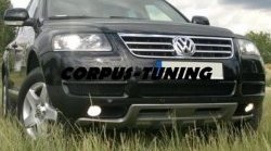 8 349 р. Накладка на передний бампер King Kong v2 Volkswagen Touareg GP дорестайлинг (2002-2007) (Неокрашенная)  с доставкой в г. Набережные‑Челны. Увеличить фотографию 3