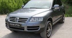 999 р. Реснички на фары RA Volkswagen Touareg GP дорестайлинг (2002-2007) (Неокрашенные)  с доставкой в г. Набережные‑Челны. Увеличить фотографию 5