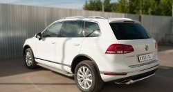 19 999 р. Одинарная защита заднего бампера диаметром 63 мм SLITKOFF Volkswagen Touareg NF рестайлинг (2014-2018)  с доставкой в г. Набережные‑Челны. Увеличить фотографию 4