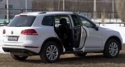 2 859 р. Накладки на порожки автомобиля RA Volkswagen Touareg NF рестайлинг (2014-2018) (Комплект (4 шт.))  с доставкой в г. Набережные‑Челны. Увеличить фотографию 2