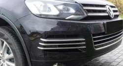 14 399 р. Вставки в боковые воздуховоды перднего бампера СТ Volkswagen Touareg NF дорестайлинг (2010-2014)  с доставкой в г. Набережные‑Челны. Увеличить фотографию 2