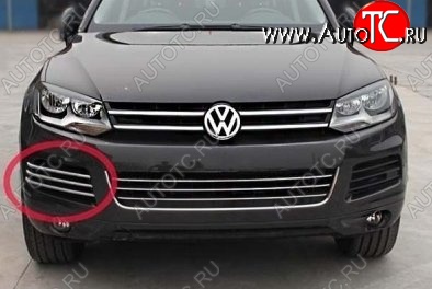 14 399 р. Вставки в боковые воздуховоды перднего бампера СТ Volkswagen Touareg NF дорестайлинг (2010-2014)  с доставкой в г. Набережные‑Челны