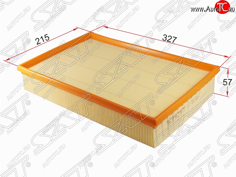 469 р. Фильтр воздушный двигателя SAT (327х215х57 mm)  Volvo S60  RS,RH седан - XC70  с доставкой в г. Набережные‑Челны