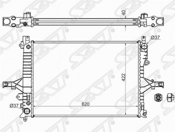 Радиатор двигателя SAT (трубчатый, МКПП/АКПП) Volvo V70 (2001-2007)
