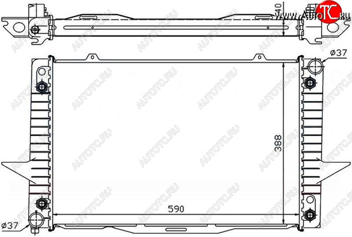 10 799 р. Радиатор двигателя (пластинчатый, 2.0T/2.3T/2.5T, АКПП) SAT (36 мм) Volvo S70 (1996-2000)  с доставкой в г. Набережные‑Челны