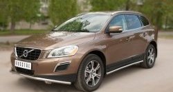 15 999 р. Защита порогов из круглой трубы диаметром 42 мм SLITKOFF Volvo XC60  дорестайлинг (2008-2013)  с доставкой в г. Набережные‑Челны. Увеличить фотографию 2