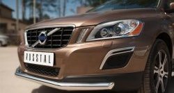 16 499 р. Одинарная защита переднего бампера диаметром 63 мм SLITKOFF Volvo XC60  дорестайлинг (2008-2013)  с доставкой в г. Набережные‑Челны. Увеличить фотографию 2