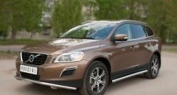 13 849 р. Защита порогов из круглой трубы диаметром 63 мм Russtal Volvo XC60  дорестайлинг (2008-2013) (Защита порогов с со скосами на торцах (вариант 1))  с доставкой в г. Набережные‑Челны. Увеличить фотографию 8