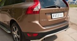 13 249 р. Защита заднего бампера из фигурной трубы диаметром 42 мм SLITKOFF Volvo XC60  дорестайлинг (2008-2013)  с доставкой в г. Набережные‑Челны. Увеличить фотографию 2