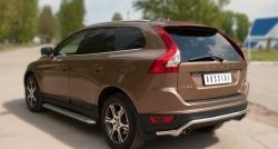 13 249 р. Защита заднего бампера из фигурной трубы диаметром 42 мм SLITKOFF Volvo XC60  дорестайлинг (2008-2013)  с доставкой в г. Набережные‑Челны. Увеличить фотографию 4