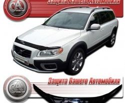 2 299 р. Дефлектор капота CA Plastic  Volvo XC70 (2007-2016) дорестайлинг, рестайлинг (Classic черный, Без надписи)  с доставкой в г. Набережные‑Челны. Увеличить фотографию 1